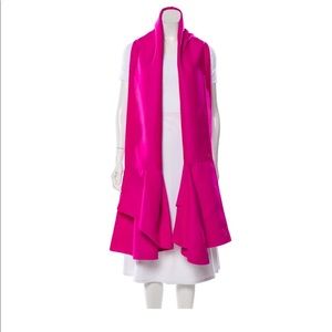 Dior fuchsia pinch wool angora scarf